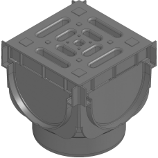 Угловой соединительный элемент HAURATON TOP Х (137х125 х137) из РР-РЕ (чёрный)